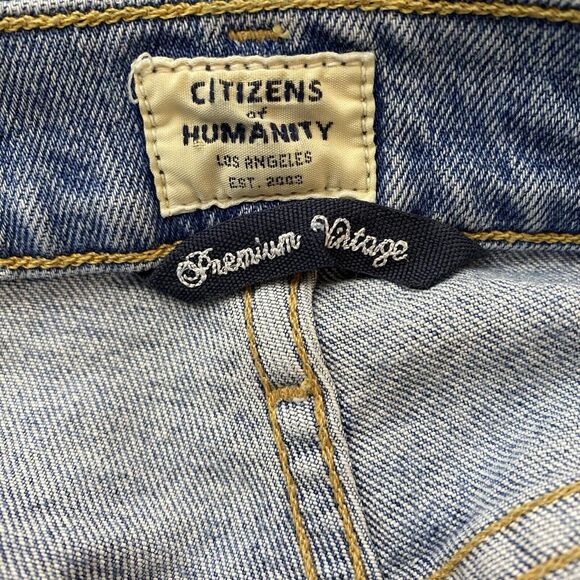 Citizens of Humanity Jeans COH Floral Tapestry Side Demy Cropped Flare Boho 29 - Picture 4 of 9